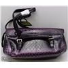 Image 1 : NEW PURPLE SNAKESKIN STYLE HANDBAG WITH