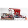 Image 1 : 2 NASCAR 1:24 SCALE DIE CAST CARS & 1:32 SCALE BUD