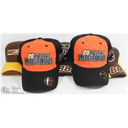 LOT OF 5 ORANGE/BROWN NEW NASCAR BALL CAPS