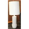 Image 1 : TALL WHITE TABLE LAMP 38" TALL, SHADE IS 15"