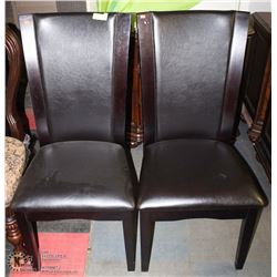 FREIGHT DAMAGE: 2 LEATHERETTE SIDE CHAIRS