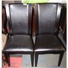 Image 1 : FREIGHT DAMAGE: 2 LEATHERETTE SIDE CHAIRS