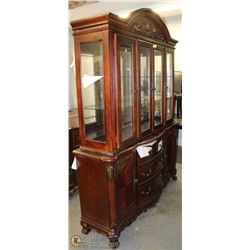 FREIGHT DAMAGE:CARVED STYLE BUFFET AND HUTCH WITH