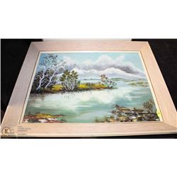 FRAMED OIL PAINTING BY E.CRESTANI