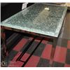Image 1 : FREIGHT DAMAGE:CRACKLED GLASS DINING ROOM TABLE