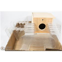 BIRD HOUSE WITH 3 FILE STANDS