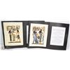 Image 1 : LOT OF 2 HANDMADE EGYPTIAN PAPYRUS PAPER PAINTING