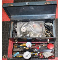 BLUE TOOL BOX W/ CONTENTS