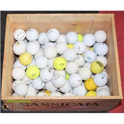 CRATE OF ASSORTED GOLF BALLS