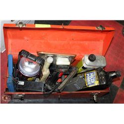 ORANGE TOOL BOX W/ CONTENTS