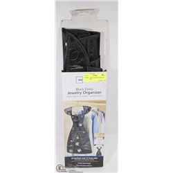 BLACK DRESS HANGING JEWELRY ORGANIZER