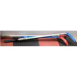 LOT OF 4 HOCKEY STICKS INCL FLOOR HOCKEY