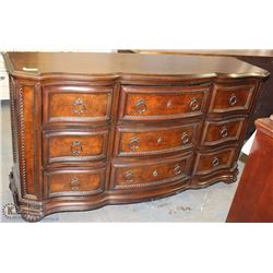 FREIGHT DAMAGE:PROVINCIAL STYLE 9 DRAWER DRESSER