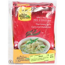 CARTON OF 12 PKGS  ASIAN HOME GOURMET THAI GREEN