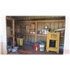 Image 1 : Contents of Shelving: Pressure Washer, Signage, Paint, Lights, Tamper, etc