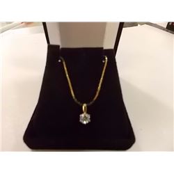 GOLD COLOR CHAIN WITH CLEAR STONE