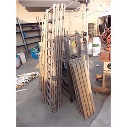 LOT OF WOOD SHELVING