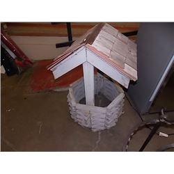 WOOD CRAFTED WOOD  WISHING WELL -4'