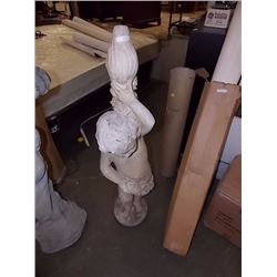 CONCRETE  - FOUNTAIN - BOY - ~44" TALL - no pump