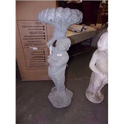 CONCRETE  - FOUNTAIN - LADY - ~40" TALL - no pump