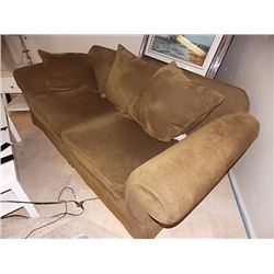 CHESTERIELD - WITH ROLLED ARMS - AND THROW CUSIONS