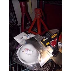 DRYWALL ITEMS & PAIR OF JACK STANDS