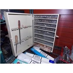 METAL BOLT BIN & CONTENTS