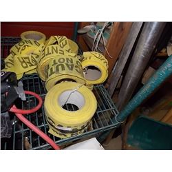 LOT OF CAUTION TAPE - CLOTH TEXTURE - 7 ROLLS TTL