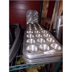 LOT OF ASSORTED NEW MUFFIN TRAYS - APPROX 23