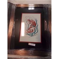 FRAMED RICHARD SHORTY PRINT - SALMON EAGLE