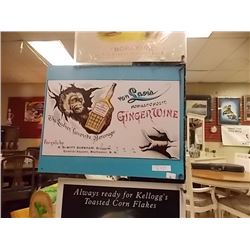 MEMORABILIA ADVERTISING SIGN - METAL - GINGER WINE