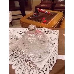 PIN WHEEL CRYSTAL COVERED DISH - BUTTER OR CHEESE