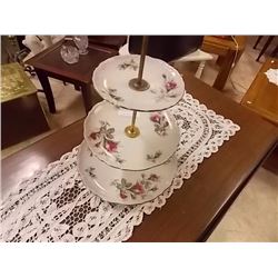 ENGLISH 3 TIER CAKE PLATE