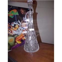 PIN WHEEL CRYSTAL DECANTER WITH STOPPER