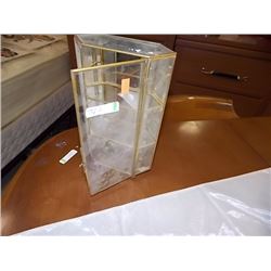 SMALL BRASS & GLASS DISPLAY STAND