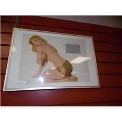 FRAMED NOVEMBER 1939 CALENDAR PAGE