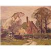 Image 1 : R O Dunlop 1894-1973; a framed oil on canvas "Surrey Cottage", signed, 39 x 50cm...