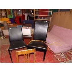 SIDE CHAIRS - LEATHER - 3 TTL
