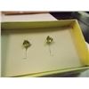 Image 2 : EARRINGS -HEART FACETED PERIDOT IN STERLING SILVER SETTING - RETAIL ESTIMATE $275