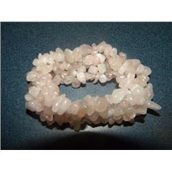 BRACELET - NATURAL ROSE QUARTZ - RETAIL ESTIMATE $265
