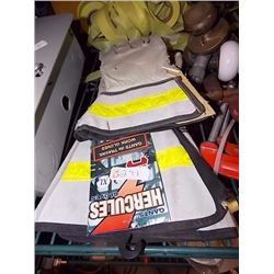 NEW LEATHER WORK GLOVES - 3 PR TTL