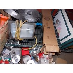 SHOP LIGHT & BOX OF ???