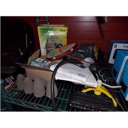 HONE GRINDING STONES - 6 TTL - PLUS BOX - HARDWARE, SOLAR LITES, CD RACK ETC