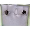 Image 1 : EARRINGS- 1.75CTW GARNET & DIAMONDS IN STERLING SILVER SETTING - RETAIL ESTIMATE $350