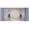 Image 3 : EARRINGS - PEAR FACETED MYSTIC TOPAZ & DIAMONDS IN STERLING SILVER SETTING - INCLUDES CERTIFICATE $3