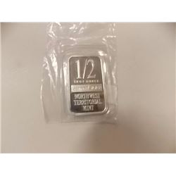 SILVER BAR - 1/2 OUNCE .999 FINE SILVER - NWT MINT