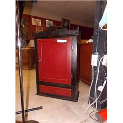 VINTAGE RUSTIC HAND PAINTED WALL CABINET