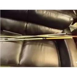 WALKING STICK & 2 POOL CUES