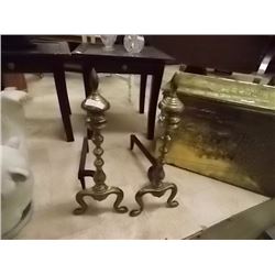 VINTAGE BRASS FIRE DOGS
