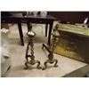 Image 1 : VINTAGE BRASS FIRE DOGS